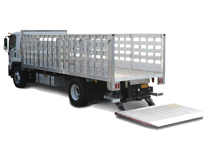 22′ Stake Bed Truck with Cantilever Liftgate & Towing